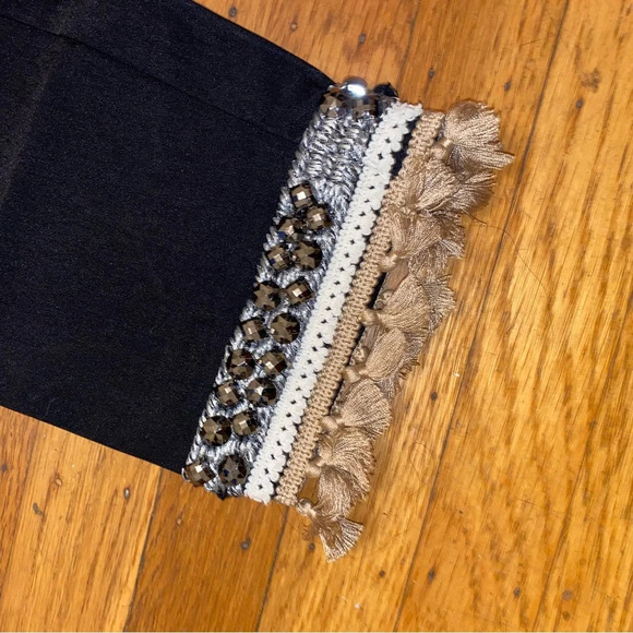 EUC Chico's So Slimming Brigitte Embellished Hem Ankle Pants Size 0.5 / Reg Sz 6 - Picture 7 of 13